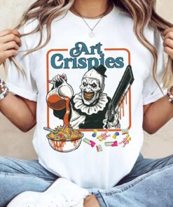 Art Crispies Horror T-Shirt, Creepy Circus Graphic Tee, Scary Clown Halloween Tshirt, Terrifier Top, Halloween Shirt