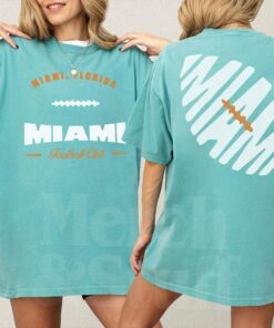 Vintage Miami Football Shirt, Unisex Old School Game Day Apparel, Miami Football Graphic Tee