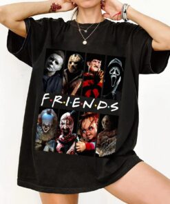 Horror Movie Friends Shirt, Michael Myers Jason Freddy Krueger Ghostface Pennywise Chucky Leatherface Terrifier Tee
