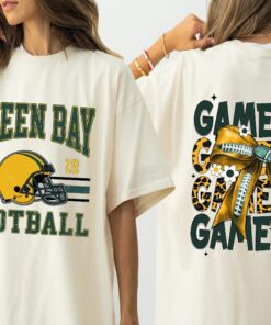 Green Bay Football Shirt, Retro Game Day T-Shirt, High Quality 1919 Helmet Tee, Two Sided Trendy Green Bay Fan Gift