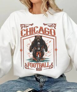 Chicago Football Skull Vintage Sweatshirt, Chicago Fan Gifts, Game Day Tee, Chicago Football Crewneck, Football T-Shirt