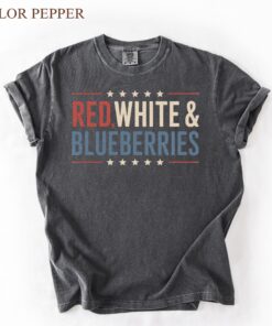 Red White & Blueberries Comfort Colors Shirt, American Patriot T-Shirt, Support Trump, Republican USA, Justice, Freedom, Charlie Kirk Tee