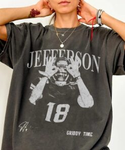 Justin Jefferson Vintage Shirt, Justin Jefferson Retro Rap Tee, Game Day Shirt, Football Shirt
