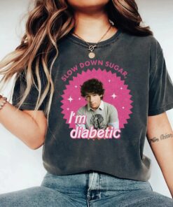 Nick Slow Down Sugar I'm Diabetic T-Shirt, Vintage 20th Anniversary of Jonas Shirt, In My Jonas Era Top, Gifts for Her Brother Concert Tee