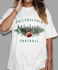 Philadelphia Football Shirt with Philly Skyline, Game Day Tee, Gift for Philly Football Fans