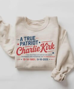 A True Patriot Charlie Kirk Sweatshirt, Charlie Kirk Shirt, Activist Shirt, RIP Charlie Kirk Shirt, Human Rights Shirt, Republican Sweaters