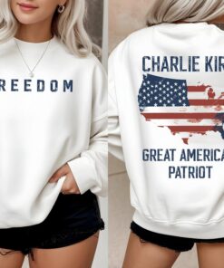 Patriotic Charlie Kirk Graphic Sweatshirt, T-Shirt & Hoodie, USA Freedom Design