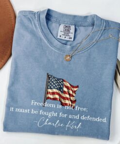 Charlie Kirk Shirt, Freedom Is Not Free Tee, Free Speech Tshirt, Patriotic Charlie Kirk T-Shirt, Political Awareness Top