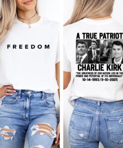 Charlie Kirk Freedom Shirt, Justice For Charlie Kirk Unisex T-Shirt
