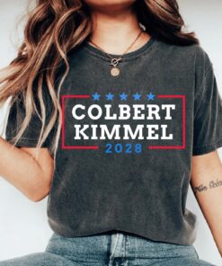 ® Jimmy Kimmel Shirt, Colbert Kimmel 2028 Tee, Protect Late Night TV, Defend Free Speech Tee for Liberals,Kimmel Support Shirt