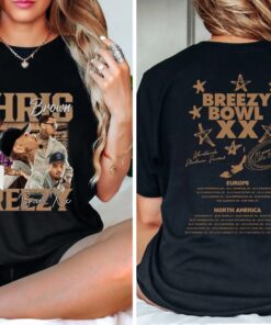 Chris Brown Tour Breezy Bowl XX V2 Vintage T-Shirt, Concert Retro 2025 Shirt, Chris Brown Graphic Tee, Music Tour Y2k Top