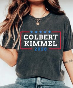 Jimmy Kimmel Shirt, Colbert Kimmel 2028 Tee, Protect Late Night TV, Defend Free Speech Tee for Liberals,Kimmel Support Shirt