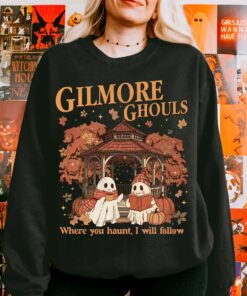 Gilmore Ghouls Sweatshirt, Where You Haunt I Will Follow, Cute Halloween Sweater, Spooky Fall Shirt, Autum Tops, Ghost Couple Gift