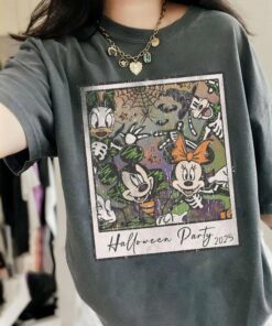 Retro Mickey and Friends Skeleton Sketch Disney Halloween Shirt, Mickey's Not So Scary Halloween Party 2025, WDW Disneyland Halloween Top