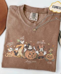 Comfort Colors Mickey and Friends Autumn Shirt, Disneyland Fall Vibes Tee, Disney Family Halloween Trip Shirt, Mickey Boo Spooky Shirt