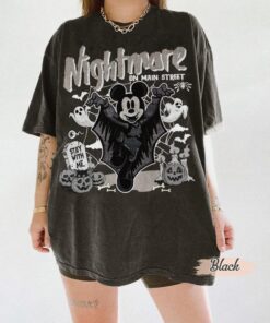 Vintage Mickey Halloween Shirt, Disney Halloween T-Shirt, Nightmare On The Main Street Shirt, Halloween Pumpkin Top
