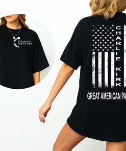 Pray for Charlie Kirk Shirt, Patriotic Charlie Kirk T-Shirt, Double Side Printed, Political Awareness