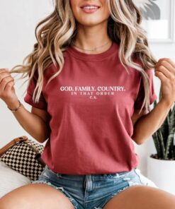 Charlie Kirk God Family Country In That Order Shirt, Justice for Charlie Kirk, Rest in Peace Charlie, Christian Activist, Political Tee