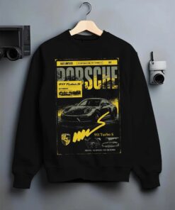 Porsche 911 Turbo S T-Shirt, Sweatshirt & Hoodie, Unisex Car Lover Apparel, Classic Sports Car, Graphic Tee, Streetwear Racing German Supercar Style
