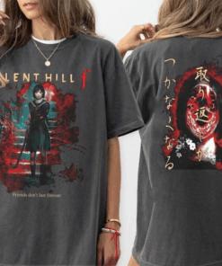 Silent Hill F Oversized Horror Game Shirt, Vintage Japanese Graphic Tee, Creepy Survival Aesthetic Top