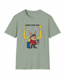 Here for Benito Bowl T-Shirt | Bad Bunny Game Day Tee | Funny Super Bowl Shirt | Trending Benito Graphic Top | Football Party Outfit