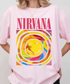 Nirvana Smiley Face Sweatshirt, Nirvana Smiley Face Crewneck, Nirvana Smile Shirt, Nirvana T-Shirt, Nirvana Unisex Hoodie, Trendy Tee