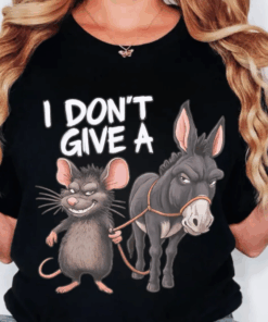 I Don't Give A Rats Ass T-Shirt, Sarcasm Funny Shirt, Funny Donkey Tee, Quirky Gift Idea Top