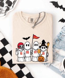 Kansas City Halloween Ghost Sweatshirt, Spooky Football Pullover