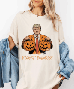 Government Shutdown Halloween Shirt, Anti-Trump Tee, Political Satire Top