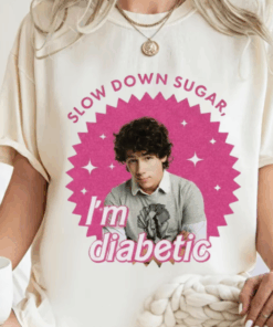Funny Nick Slow Down Sugar I'm Diabetic Shirt, Meme Top, In My Jonas Era T-Shirt, Gifts for Her Him Brother Concert Tee