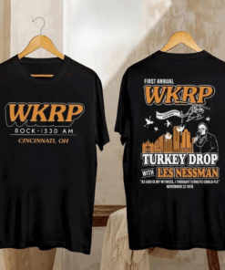 First Annual WKRP Turkey Drop T-Shirt, Thanksgiving WKRP Shirt, WKRP In Cincinnati