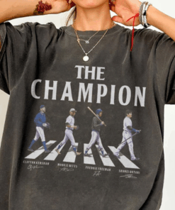 The Champion Baseball Walking Road Signatures Baseball Shirt, Baseball Champion Game Day Gift For Fan Unisex