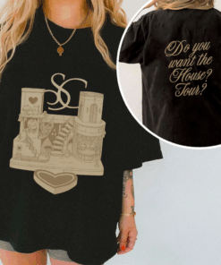 House Tour Shirt, Fandom Merch Tee, Double Sided Sabrina's House Tour Gift, Aesthetic Oversized Fan T-shirt