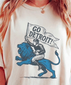 Detroit Football Vintage Style Fan T-Shirt, Game Day Apparel