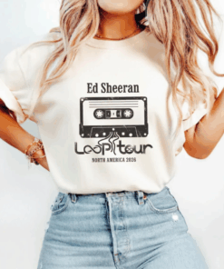 Ed Sheeran Loop Tour Shirt, Mathematics Tour 2025 Concert Tee, Vintage Style Ed Sheeran Merch, Gift For Sheerios, Music Fan T-Shirt