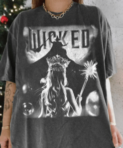 Retro Wicked Together We’re Unlimited Sweatshirt, Wicked For Good Shirt, Defy Gravity Broomstick Magic Wand T-Shirt, Wizard Movie Fan Tee