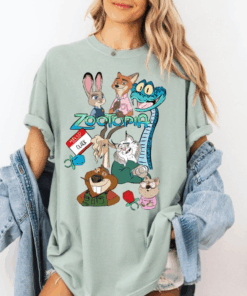 Zootopia Characters Sweatshirt, Judy Hopps & Nick Wilde Shirt, Disneyland Family Vacation T-Shirt, WDW Trip 2025 Hoodie