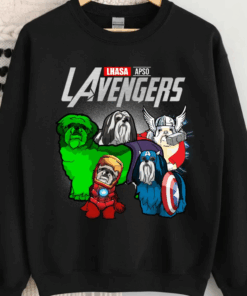 Lhasa Apso Avengers Sweatshirt, Funny Dog Lover Gift, Marvel Parody Dog Shirt, Cute Superhero Lhasa Crewneck, Dog Breed Hoodie