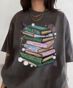 Wicked Changed For Good Book Sweatshirt, Defy Gravity Broomstick Magic Wand Crewneck, Fun Popular Literary T-Shirt for Musical Fan