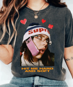 Billie Eilish Hit Me Hard and Soft Tour Shirt | Vintage Graphic | Oversized Concert Outfit 2025 | Music Fan Gift