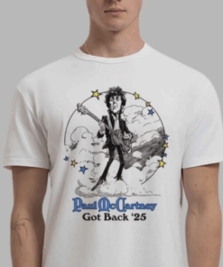 Pa.ul Mc.Cartney Got Back Tour 2025 Merch Illustration Funny T-Shirt