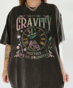 Defy Gravity Shirt, Retro Wicked Together We’re Unlimited Kids T-Shirt, Broomstick Magic Wand Musical, Wizard Movie Fan