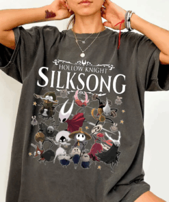 Retro Hollow Knight Silksong Shirt, Hollow Knight Tshirt, Silksong Hornet, Indie Game Graphic Tee, Gothic Aesthetic Gaming Top