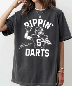 Jaxson Dart Rippin Darts Unisex Vintage Shirt, New York Football Meme Retro T-Shirt, Game Day Rap Tee, Sports Y2k Tops