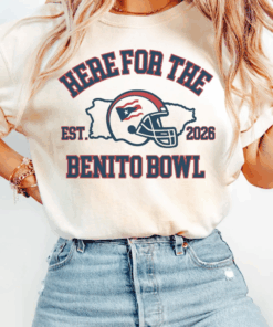 Here for the Benito Bowl T-Shirt, Puerto Rican Football Tee, Puerto Rico Shirt, Boricua Top, Superbowl 2026 Shirt