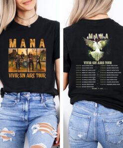 Mana Band Tour 2025 T-Shirt, Maná Vivir Sin Aire Tour 2025 Shirt, Latin Rock Mana Tee, Maná Fan Gift, Mana Merch, Concert Mana Top