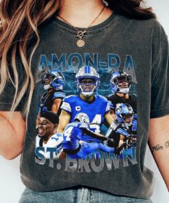 Amon-Ra St. Brown Bootleg T-Shirt, Detroit Football Shirt, Game Day Tee