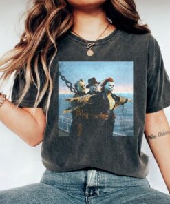 Horror Movie Characters Tee, Michael & Jason Shirt, Krueger Sweatshirt Hoodie, Matching Halloween Outfit, Scary Movie Fan Gift