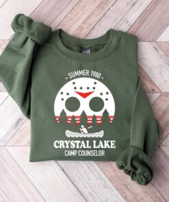 Crystal Lake Camp Counselor Sweatshirt, 1980s Horror Movie Pullover