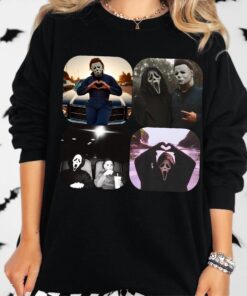Michael Myers & Ghostface Collage Halloween T-Shirt, Sweatshirt orr Hoodie